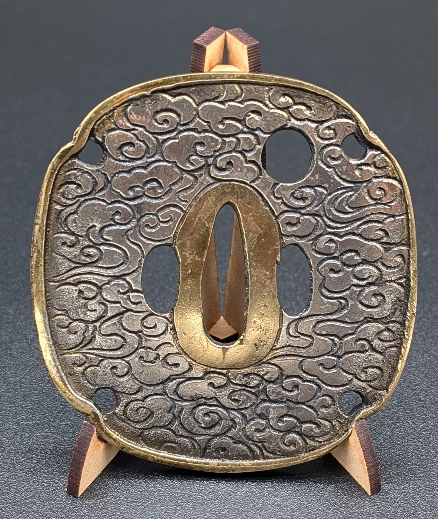 Vintage HANDMADE COPPER A Paperweight in the shape of a Sword  Tsuba