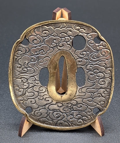 Vintage HANDMADE COPPER A Paperweight in the shape of a Sword  Tsuba