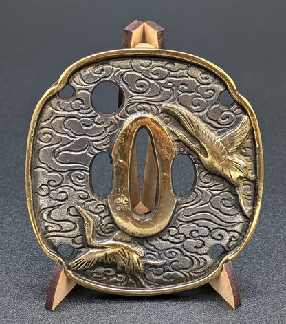 Vintage HANDMADE COPPER A Paperweight in the shape of a Sword  Tsuba