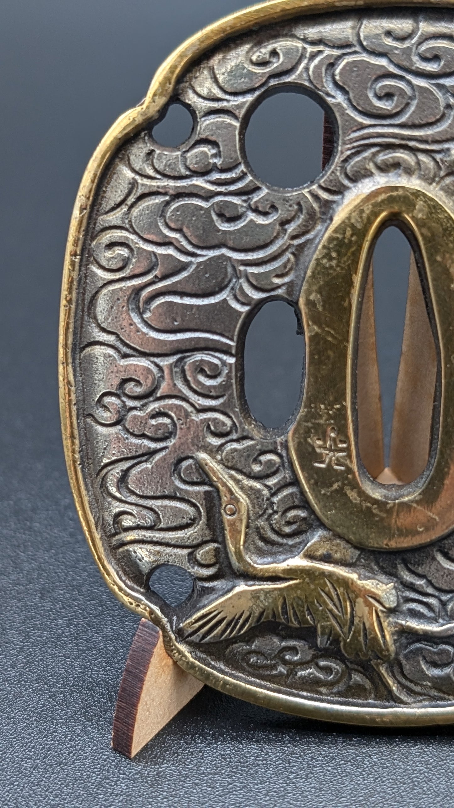 Vintage HANDMADE COPPER A Paperweight in the shape of a Sword  Tsuba