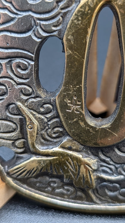 Vintage HANDMADE COPPER A Paperweight in the shape of a Sword  Tsuba