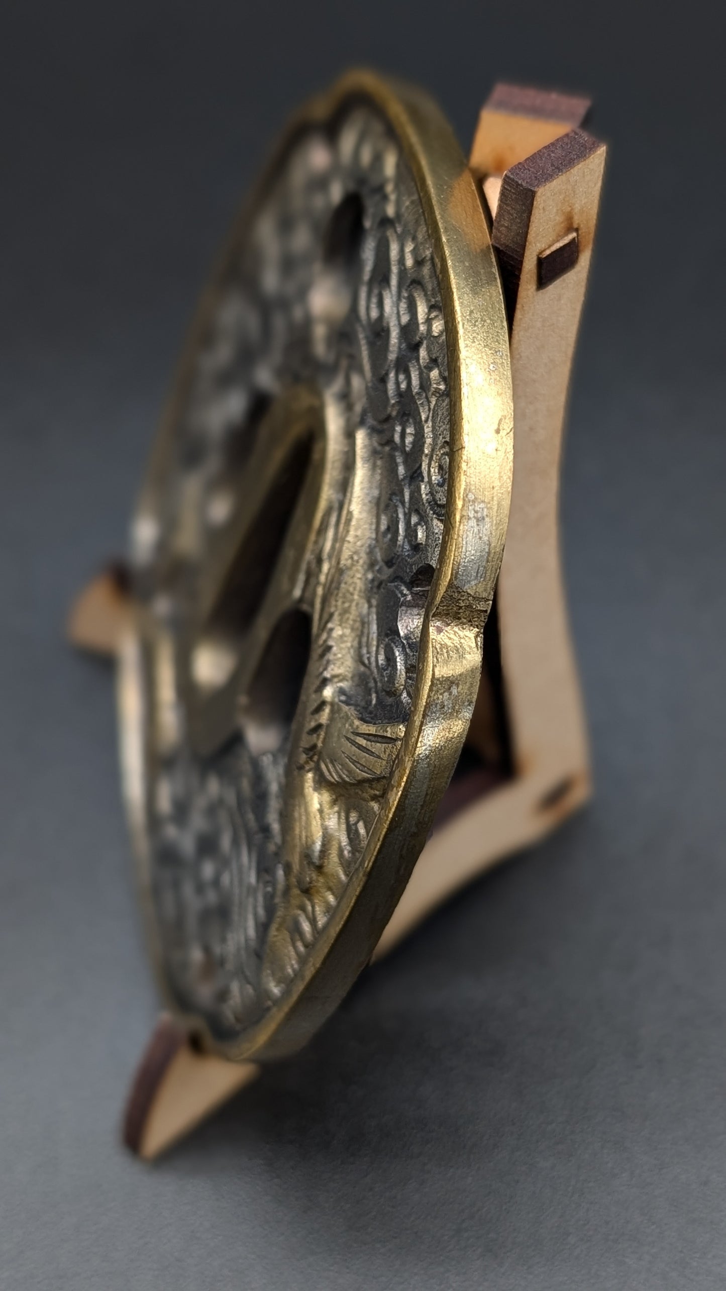 Vintage HANDMADE COPPER A Paperweight in the shape of a Sword  Tsuba