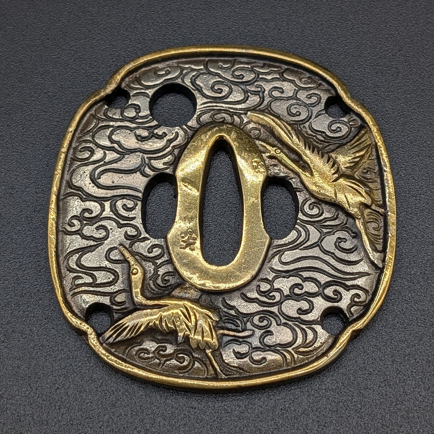 Vintage HANDMADE COPPER A Paperweight in the shape of a Sword  Tsuba