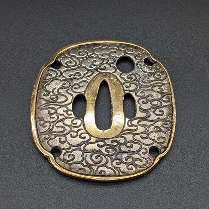 Vintage HANDMADE COPPER A Paperweight in the shape of a Sword  Tsuba