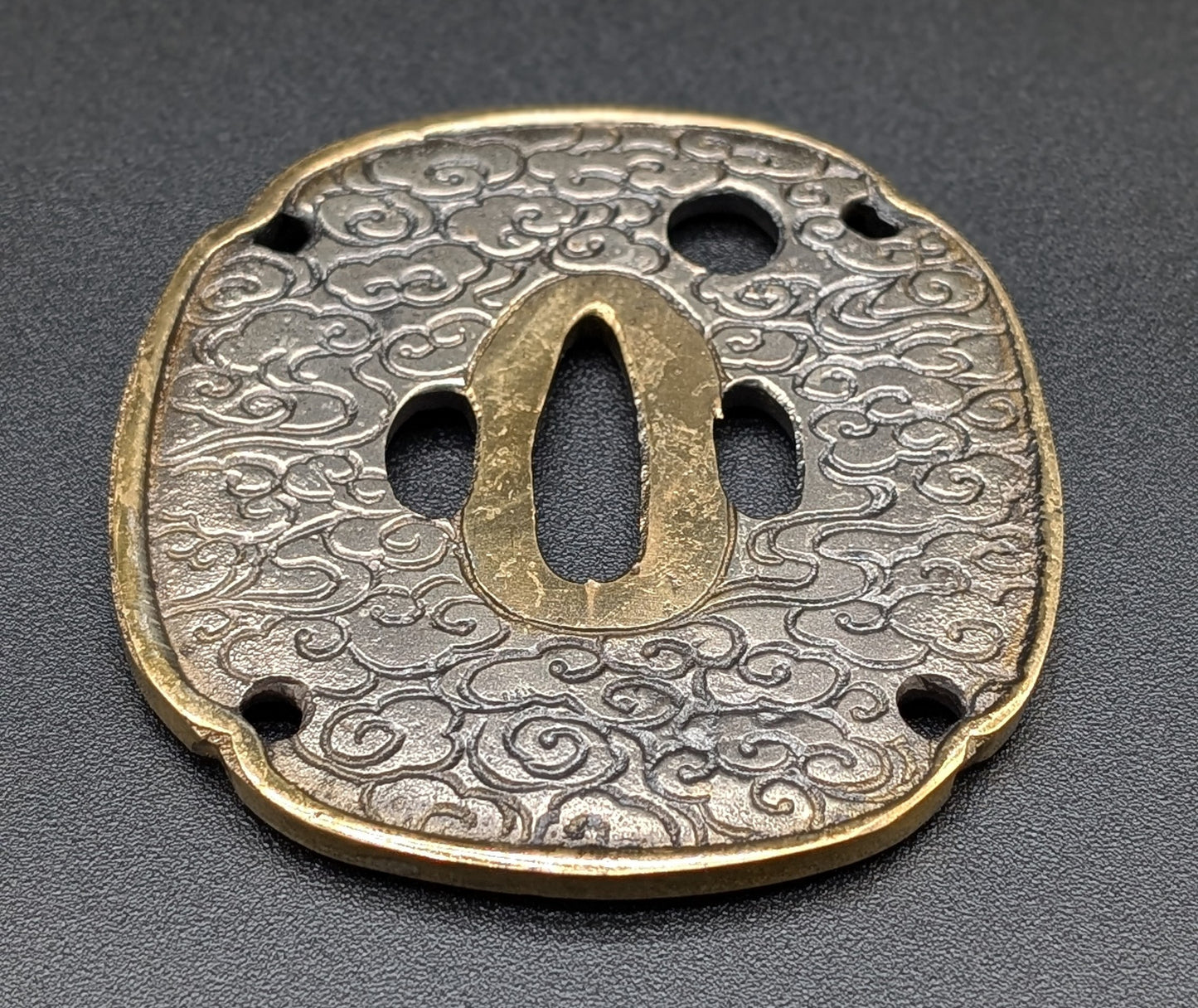 Vintage HANDMADE COPPER A Paperweight in the shape of a Sword  Tsuba