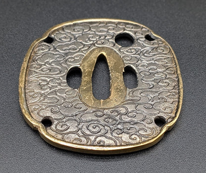 Vintage HANDMADE COPPER A Paperweight in the shape of a Sword  Tsuba