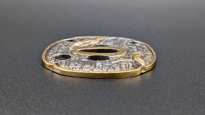 Vintage HANDMADE COPPER A Paperweight in the shape of a Sword  Tsuba