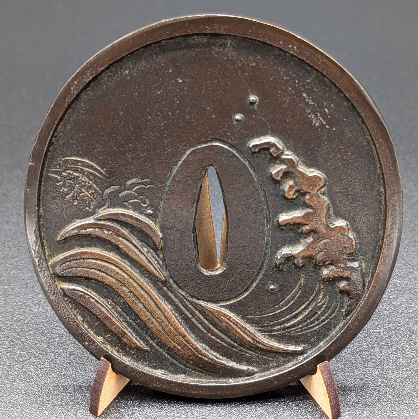 Vintage HANDMADE COPPER In The Shape Of A Sword Tsuba No.2 Post 1960s