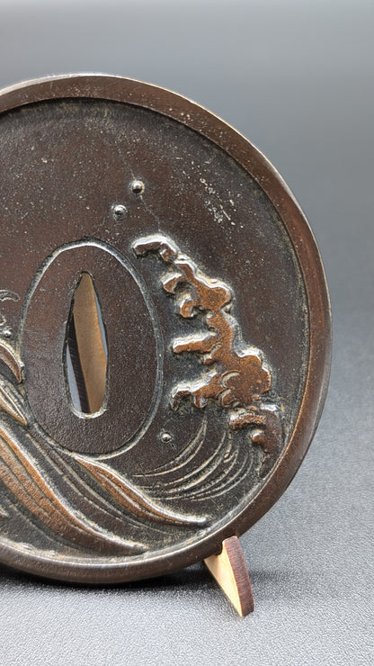 Vintage HANDMADE COPPER In The Shape Of A Sword Tsuba No.2 Post 1960s