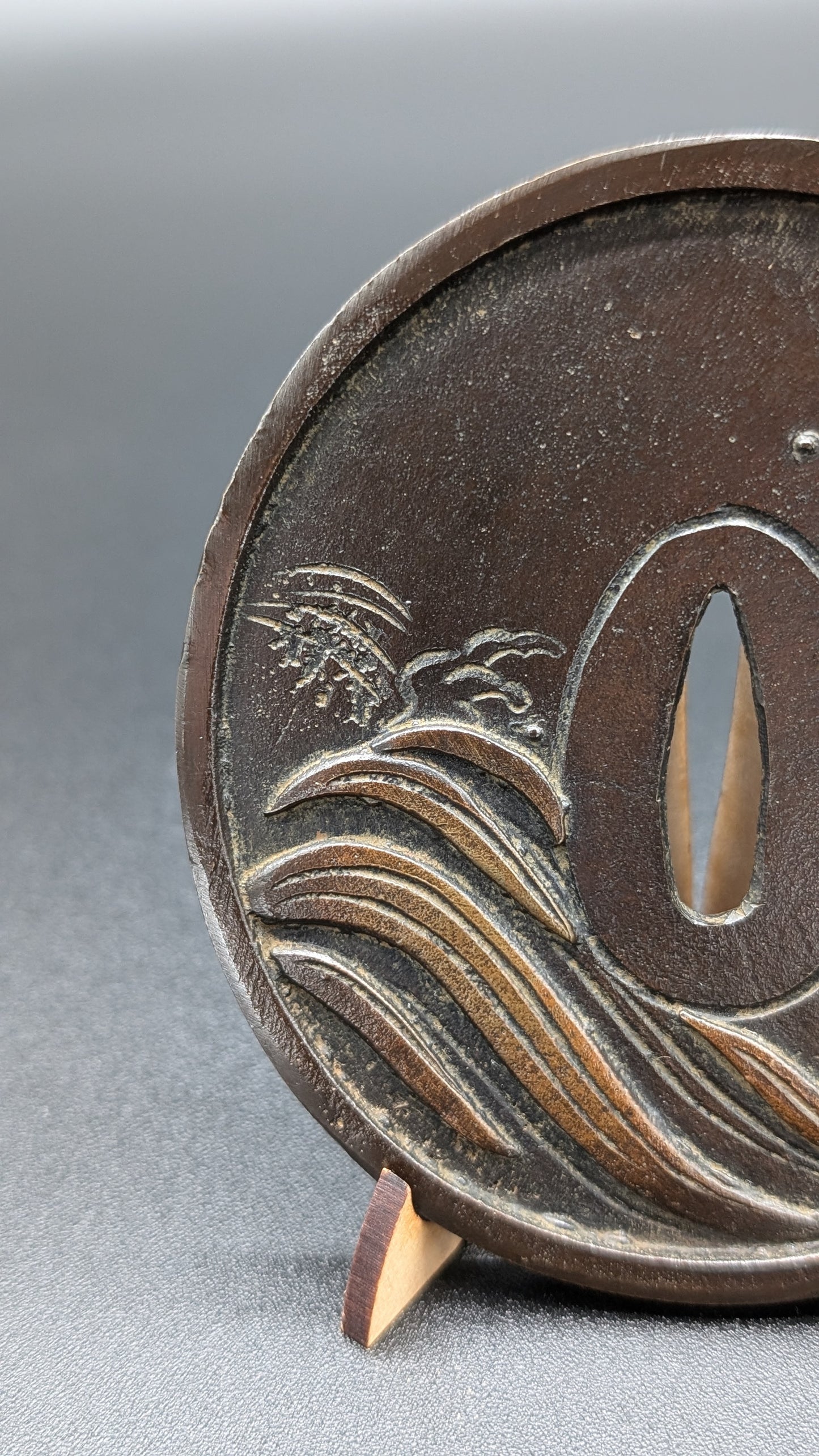 Vintage HANDMADE COPPER In The Shape Of A Sword Tsuba No.2 Post 1960s