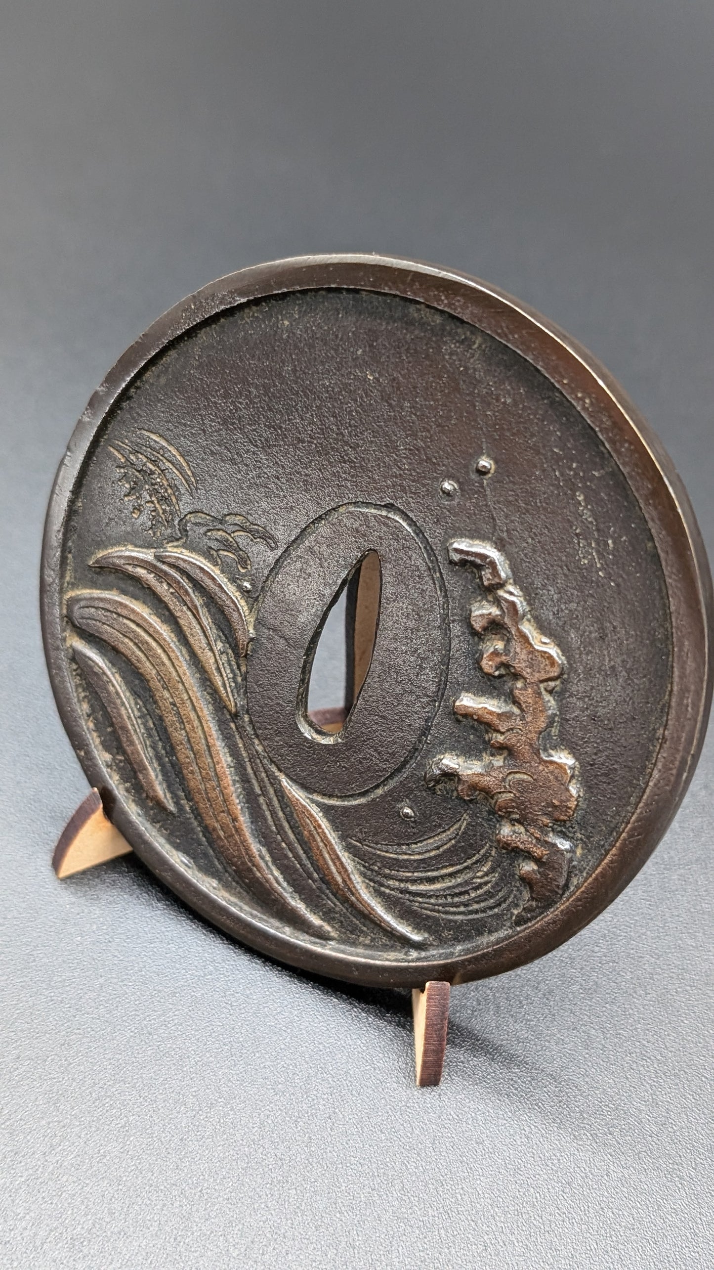 Vintage HANDMADE COPPER In The Shape Of A Sword Tsuba No.2 Post 1960s