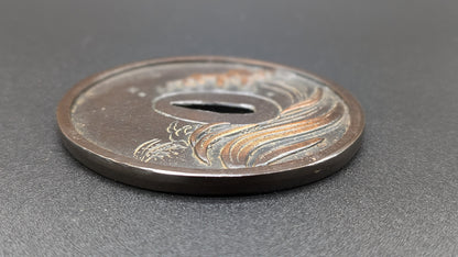 Vintage HANDMADE COPPER In The Shape Of A Sword Tsuba No.2 Post 1960s