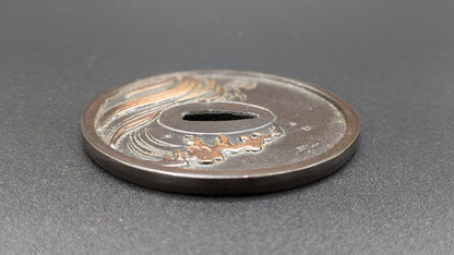 Vintage HANDMADE COPPER In The Shape Of A Sword Tsuba No.2 Post 1960s