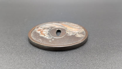 Vintage HANDMADE COPPER In The Shape Of A Sword Tsuba No.2 Post 1960s