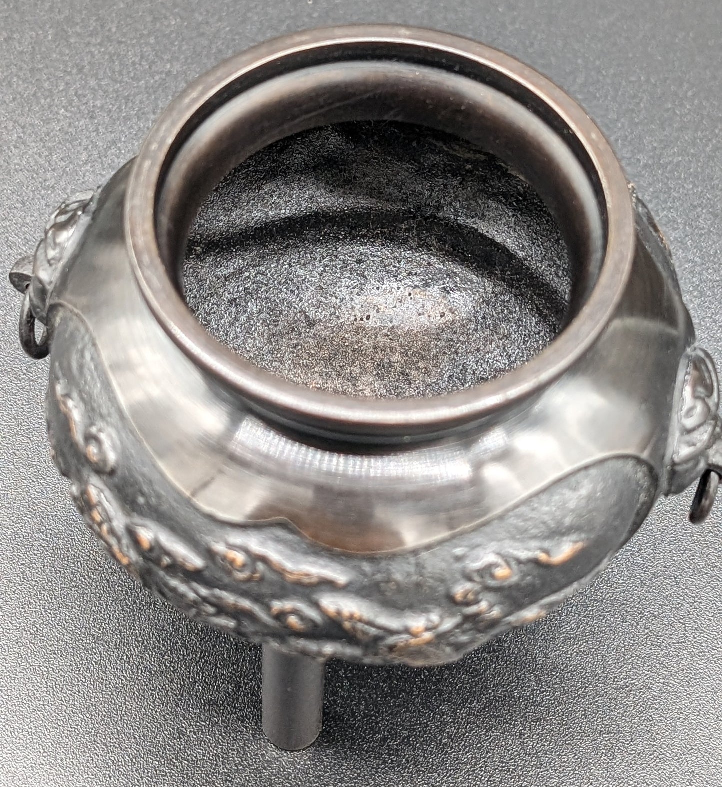 VINTAGE INCENSE BURNER with Lion and Crane by ZUIHOU TRUE JAPANESE ARTISAN